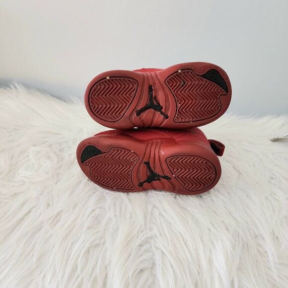 Jordan baby JORDAN XII 12 RETRO “CHICAGO BULLS” TORO-RED/BLACK TODDLERS … - Picture 3 of 6